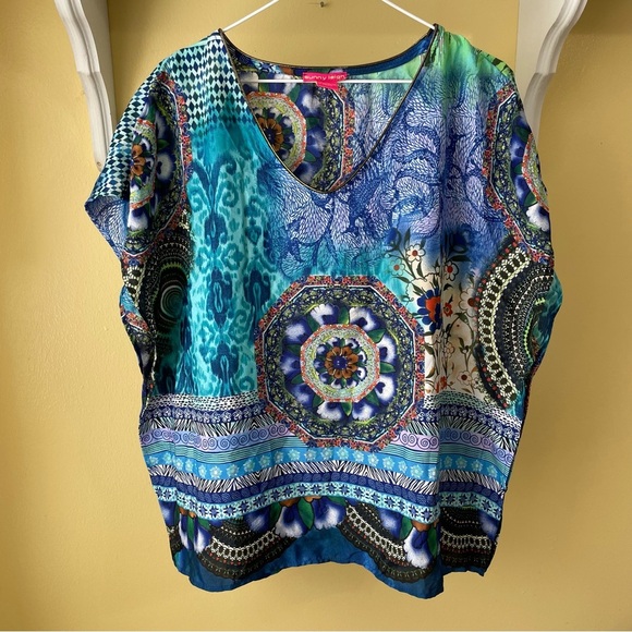 Sunny Leigh Tops - Sunny Leigh Blue Blouse Elegant Top